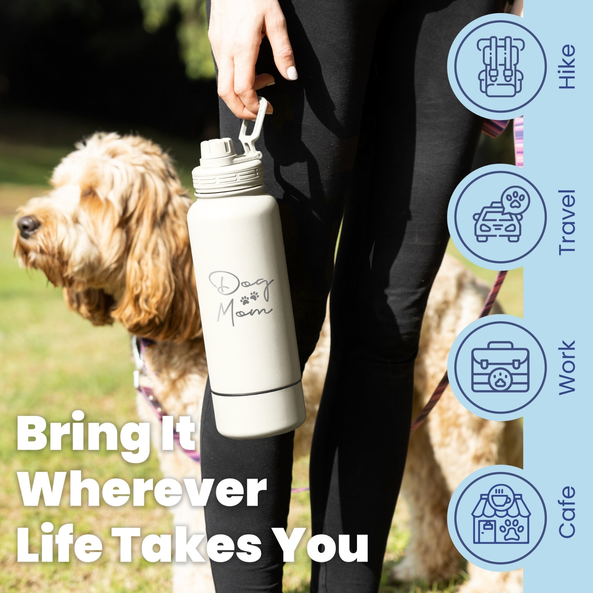 SierraPaws 2-in-1 Adventure Stainless Steel Bottle