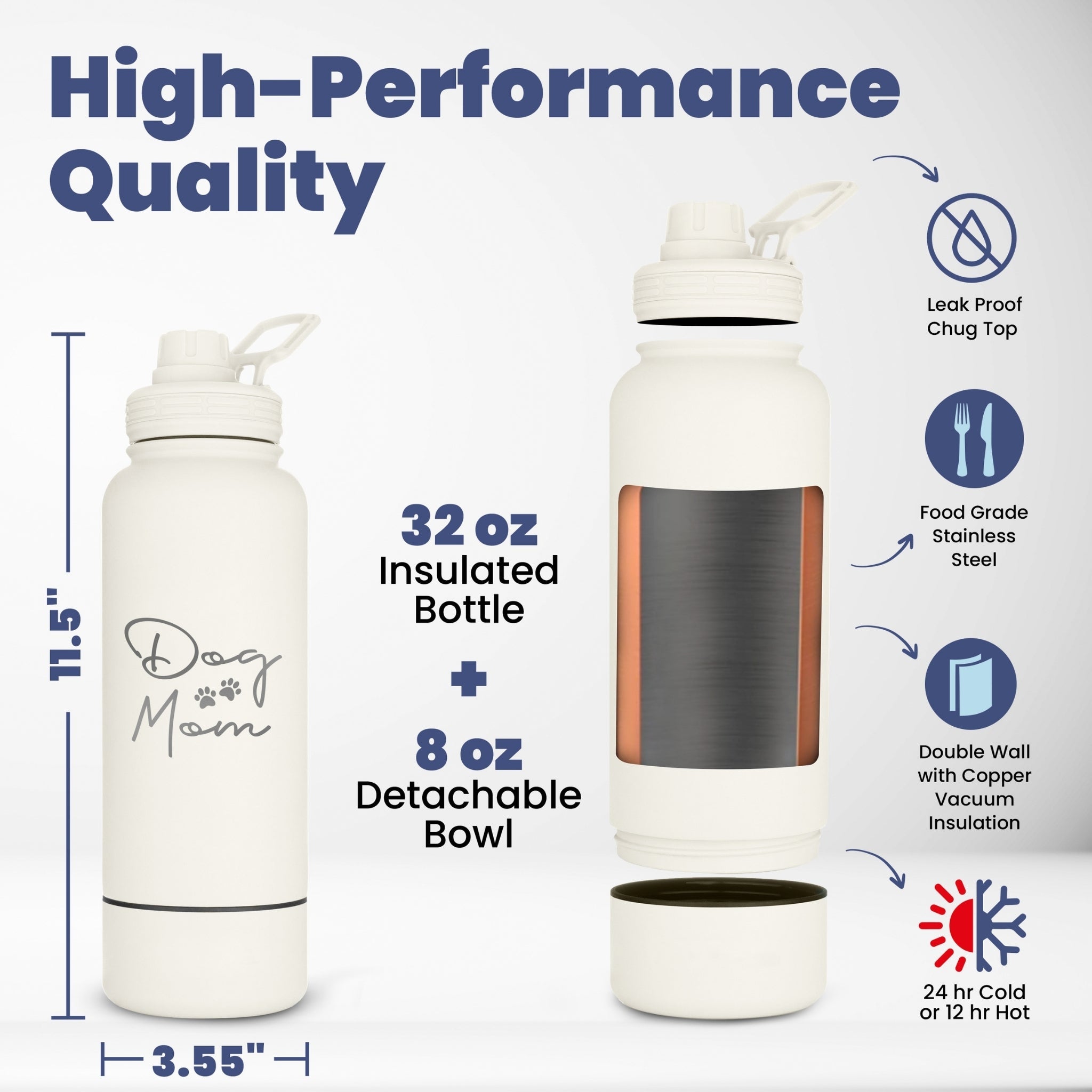 SierraPaws 2-in-1 Adventure Stainless Steel Bottle